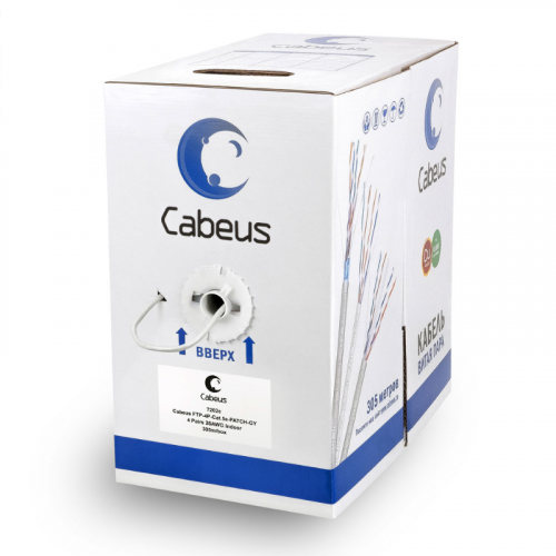 FTP-4P-CAT.5E-PATCH-GY Кабель FTP 5е Cabeus