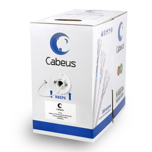 FTP-4P-CAT.5E-SOLID-GY Кабель FTP 5е Cabeus FTP-4P-CAT.5E-SOLID-GY Кабель FTP 5е Cabeus
