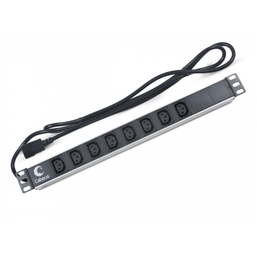 PDU-8I-2IEC Блок розеток  19" 8 розеток C13 10 A вилка IEC 320  C14 Cabeus