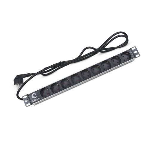 PDU-9P-2EU Блок розеток 19" с выключателем 9 розеток 16A Cabeus PDU-9P-2EU Блок розеток 19" с выключателем 9 розеток 16A Cabeus