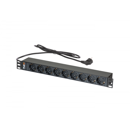 TLK-RSC09-M-04-BK Блок розеток  19" 9 розеток  16А TLK