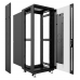 SH-05C-42U80/80-BK Шкаф 42U (800×800) напольный 19" дверь стекло.