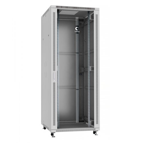 SH-05C-42U80/80 Шкаф 42U (800×800) напольный 19" дверь стекло. 