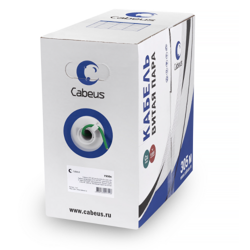 UTP-4P-CAT.5E-SOLID-GN Кабель UTP 5E Cabeus UTP-4P-CAT.5E-SOLID-GN Кабель UTP 5E Cabeus