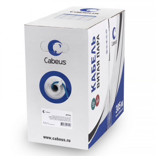 UTP-4P-CAT.5E-SOLID-LSZH-BL Кабель UTP 5E Cabeus