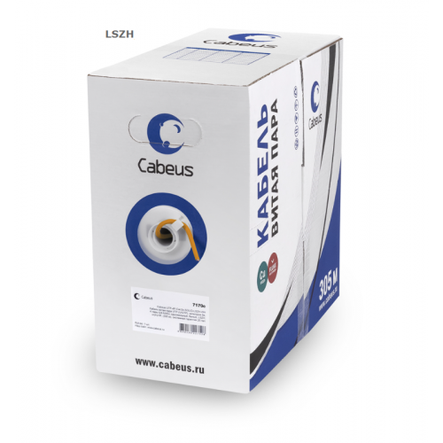 UTP-4P-CAT.5E-SOLID-LSZH Кабель UTP 5E Cabeus UTP-4P-CAT.5E-SOLID-LSZH Кабель UTP 5E Cabeus