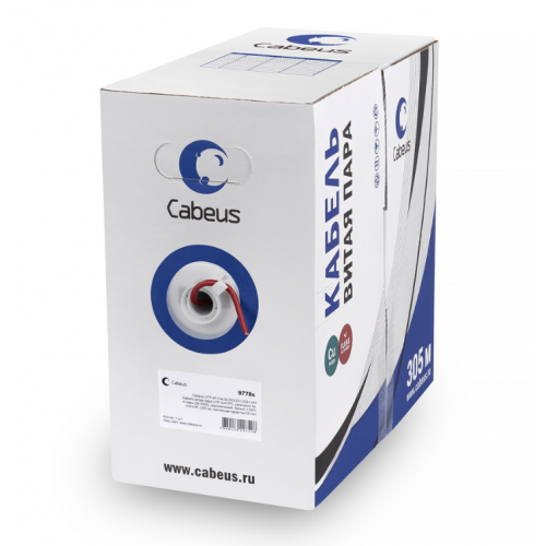 UTP-4P-CAT.5E-SOLID-LSZH-RD Кабель UTP 5E Cabeus