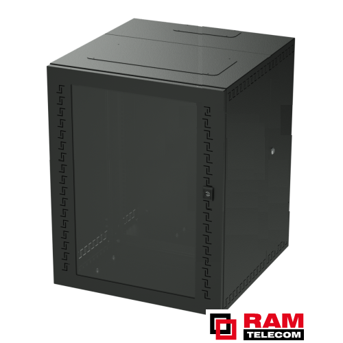 R5STI2065GSB Шкаф 20U телекоммуникационный настенный, дверь стекло, серия STI, DKC / ДКС R5STI2065GSB Шкаф 20U телекоммуникационный настенный, дверь стекло, серия STI, DKC / ДКС