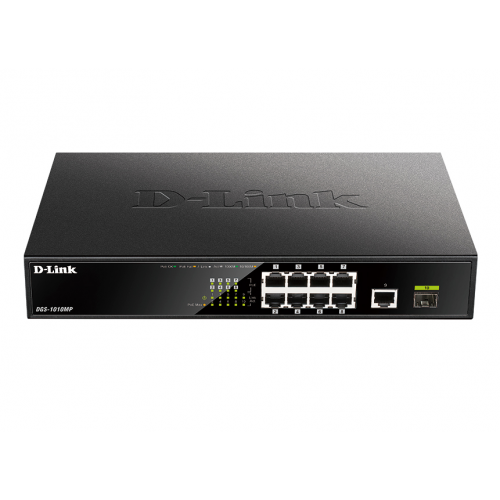 DGS-1010MP/A1A Коммутатор PoE 9 портов 1000Base-T D-Link
