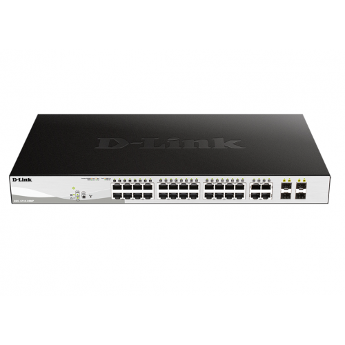 DGS-1210-28MP/FL1A Коммутатор PoE L2 24 порта + 4 1000Base-T/SFP D-Link