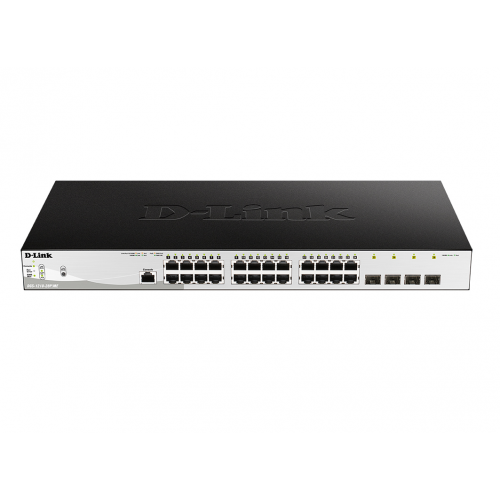 DGS-1210-28P/ME/B2A Коммутатор PoE L2 24 порта + 4 1000Base-T/SFP D-Link