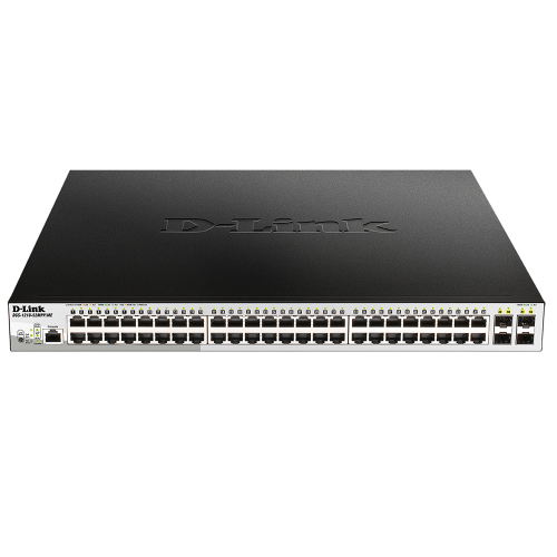 DL-DGS-1210-52MPP/ME/B3A Коммутатор PoE L2 48 портов + 4 SFP D-Link
