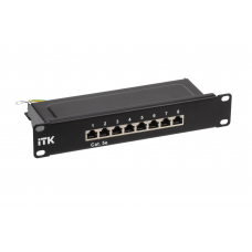 PP08-1UC5ES-D05-10 Патч-панель 10", 8 портов RJ-45 STP, категория 5e, 1U (Dual IDC) ИТК / ITK