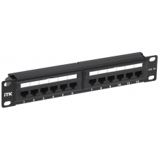 PP12-1UC5EU-D05-10 Патч-панель 10", 12 портов RJ-45 UTP, категория 5e, (Dual IDC) ИТК / ITK