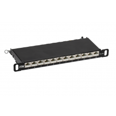 PP12-D05UC6AS-D05-10 Патч-панель 10", 12 портов RJ-45 STP, категория 6А, 0,5U (Dual IDC) ИТК / ITK