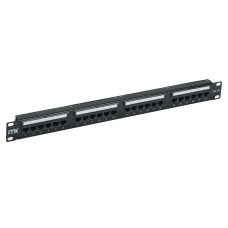 PP24-1UC5EU-D05L Патч-панель 19", 24 порта RJ-45 UTP, категория 5e, 1U, слайд лейбл, ИТК / ITK