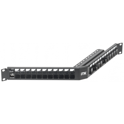 PP24-1UMF-V Угловая модульная патч-панель 19", 24 порта для FTP модулей, 1U, ИТК / ITK