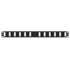 NMC-RP24UD2-AN-1U-BK Неэкранированная патч-панель 19", 24 угловых порта RJ-45 UTP, категория 5e, 1U, Никомакс / Nikomax