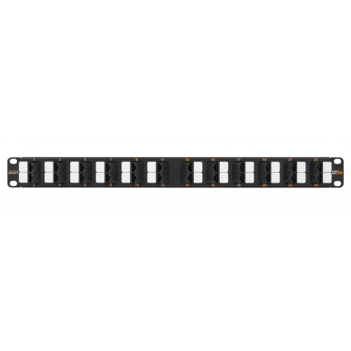 NMC-RP24UD2-AN-1U-BK Неэкранированная патч-панель 19", 24 угловых порта RJ-45 UTP, категория 5e, 1U, Никомакс / Nikomax