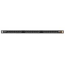 NMC-RP24UD2-HU-BK Неэкранированная патч-панель 19", 24 порта RJ-45 UTP, категория 5e, 0,5U, Никомакс / Nikomax