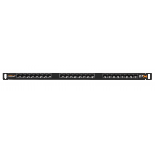 NMC-RP24UD2-HU-BK Неэкранированная патч-панель 19", 24 порта RJ-45 UTP, категория 5e, 0,5U, Никомакс / Nikomax