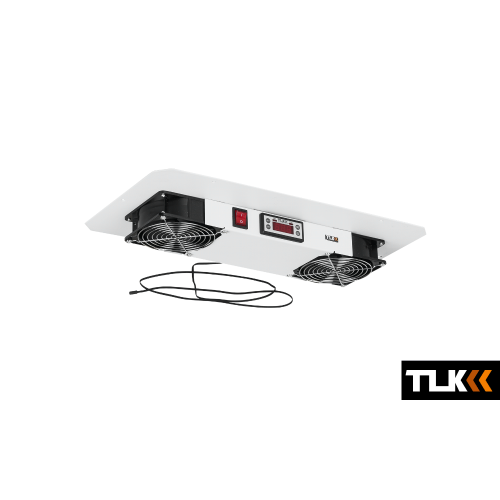 TLK-FAN2-TERM-GY Вентиляторный модуль 19" на 2 вентилятора, с термодатчиком, серый, TLK / ТЛК