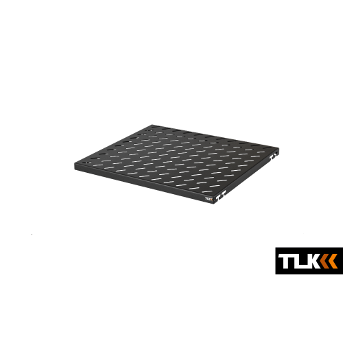 TLK-SHFS-2-400-BK Полка для серверного шкафа 19" глубиной 400мм, 0,5U, до 100кг, черная, ТЛК / TLK