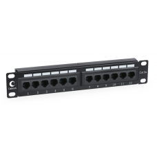 PL-12-Cat.5e-10"-Dual-IDC Патч-панель 10", 12 портов RJ-45 UTP, категория 5е, 1U, Кабеус / Cabeus