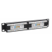 PL-12-Cat.5e-10"-Dual-IDC Патч-панель 10", 12 портов RJ-45 UTP, категория 5е, 1U, Кабеус / Cabeus