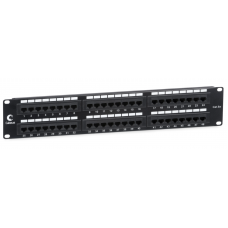 PL-48-Cat.6А-SH-Dual-IDC-2U Патч-панель 19", 48 портов RJ-45 UTP, категория 6А, 2U, Кабеус / Cabeus