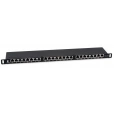 PLHD-24-Cat.5E-SH-Dual-0,5U Экранированная патч-панель высокой плотности 19", 24 порта RJ-45 FTP, категория 5e, Кабеус / Cabeus