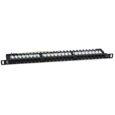 PLHD-24-Cat.6-Dual-90-0,5U Патч-панель высокой плотности 19", 24 порта RJ-45 UTP, категория 6, Кабеус / Cabeus
