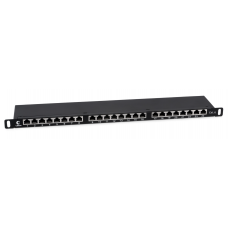 PLHD-24-Cat.6-SH-Dual-0,5U Экранированная патч-панель высокой плотности 19", 24 порта RJ-45 FTP, категория 6, Кабеус / Cabeus