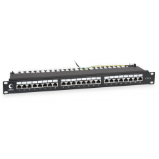 PLHD-24-Cat.6-SH-Dual-IDC Экранированная патч-панель 19", 24 порта RJ-45 FTP, категория 6, Кабеус / Cabeus