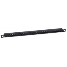 PLHD-24-Cat.6a-Dual-180-0,5U Патч-панель высокой плотности 19", 24 порта RJ-45 UTP, категория 6а, 0,5U  Кабеус / Cabeus