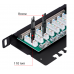 PLHD-24-Cat.6a-SH-Dual-0,5U Экранированная патч-панель высокой плотности 19", 24 порта RJ-45 FTP, категория 6а, 0,5U  Кабеус / Cabeus