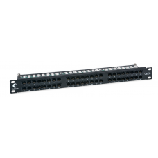 PLHD-48-Cat.5e-Dual-IDC-1U Патч-панель высокой плотности 19", 48 портов RJ-45 UTP, категория 5е, 1U, Кабеус / Cabeus