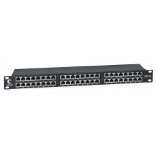 PLHD-48-Cat.5e-SH-Dual-IDC-1U Экранированная патч-панель высокой плотности 19", 48 портов RJ-45 FTP, категория 5е, 1U, Кабеус / Cabeus