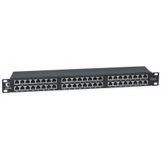 PLHD-48-Cat.6-SH-Dual-IDC-1U Экранированная патч-панель высокой плотности 19", 48 портов RJ-45 FTP, категория 6, 1U, Кабеус / Cabeus